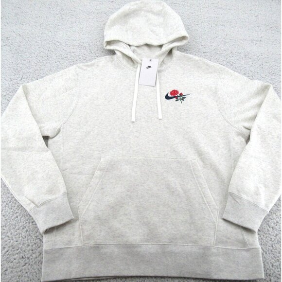 Nike Sportswear Club Fleece Hoodie Mens Size Medium Birch Heather NEW - Picture 4 of 10